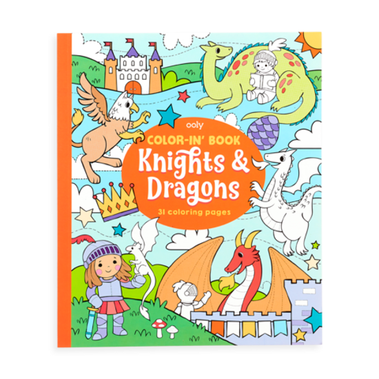 Knights and Dragons Color In Book
