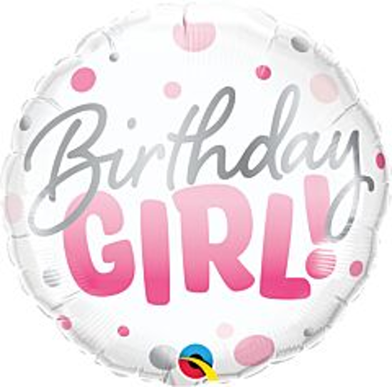 Picture of Baby Girl Birthday Girl Pink & Silver Dots