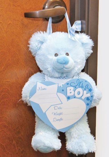 Picture of Blue Birth Announcement Bear