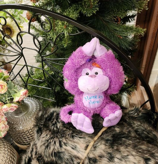 Picture of Hang in There!  Purple Monkey