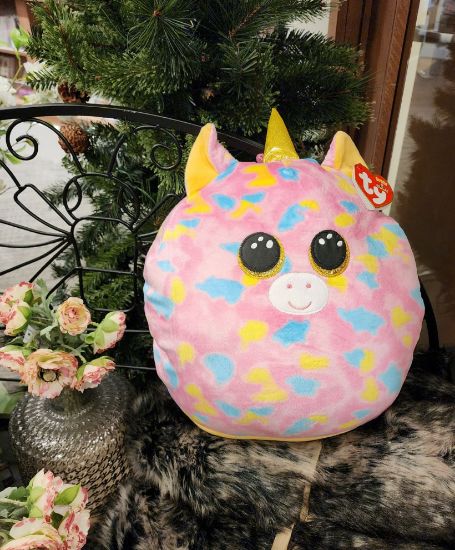 Picture of TY Fantasia Pink Unicorn Squishy Beanie