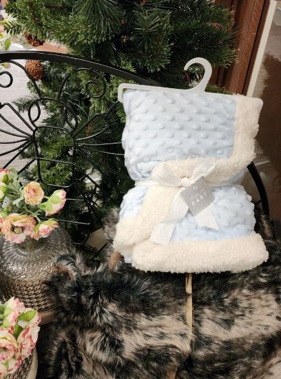Picture of Blue Baby Bumpy Sherpa Blanket