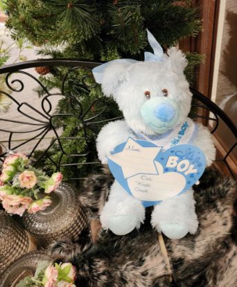 Picture of Blue Birth Announcement Bear