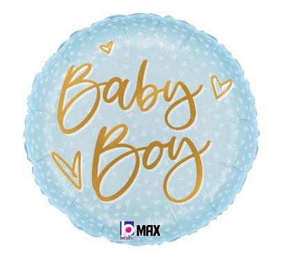 Baby Boy With Gold Lettering
