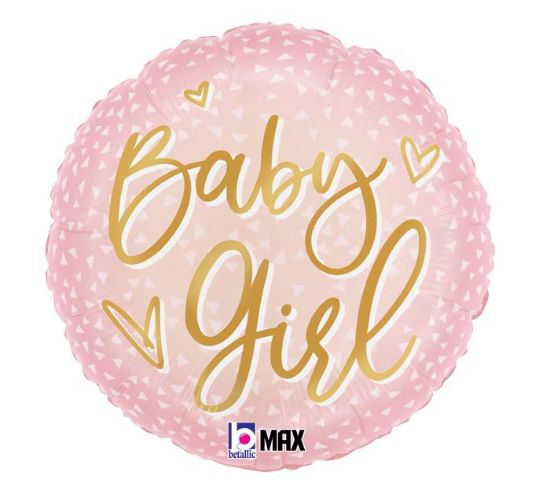 Baby Girl With Gold Lettering
