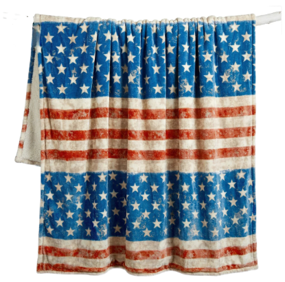 Picture of Stars and Stripes Plush Throw