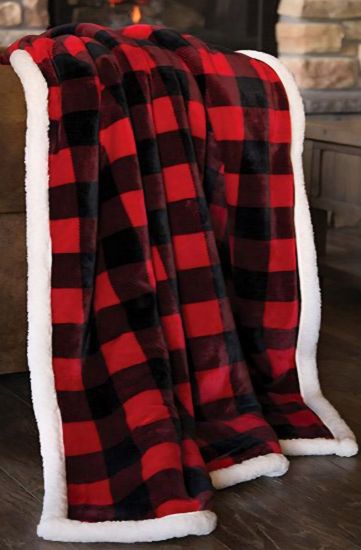 Picture of Lumberjack Plaid Red Plush Throw
