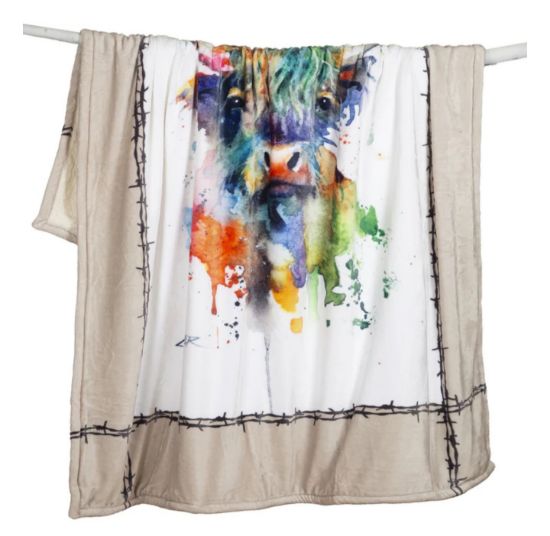 Picture of Highland Cow Plush Throw